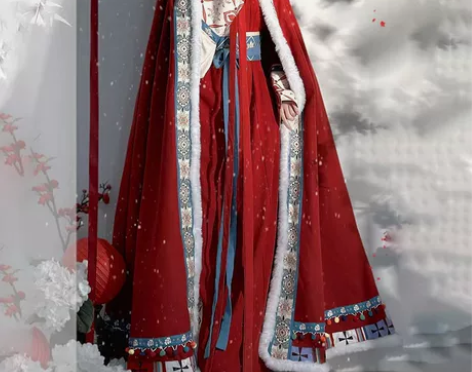 仙楚姬原创汉服女【出塞】直裾魏晋斗篷秋冬日...