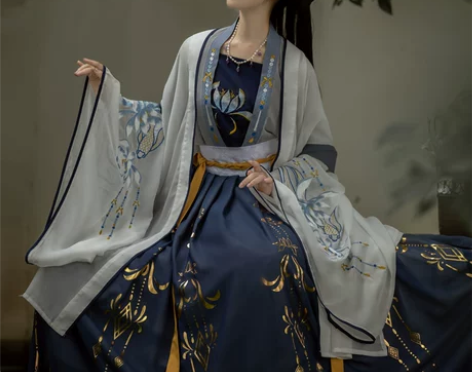 千韵岗琼华汉服女正品原创秋冬季中国风齐腰正...
