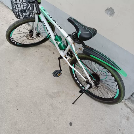 萌途变速山地自行车，前后碟刹，车胎几乎没磨...