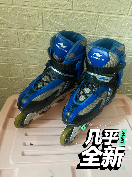 捷豹轮滑鞋9成新，穿了2回平衡差，不学了，...