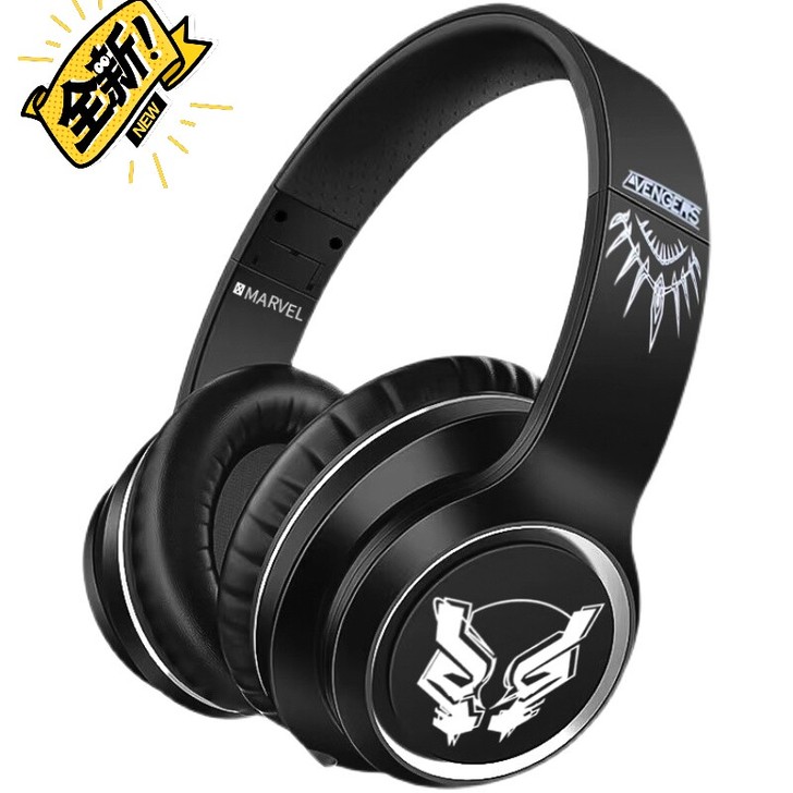 游戏耳机 漫威正品蓝牙耳机黑豹音乐耳机头戴...