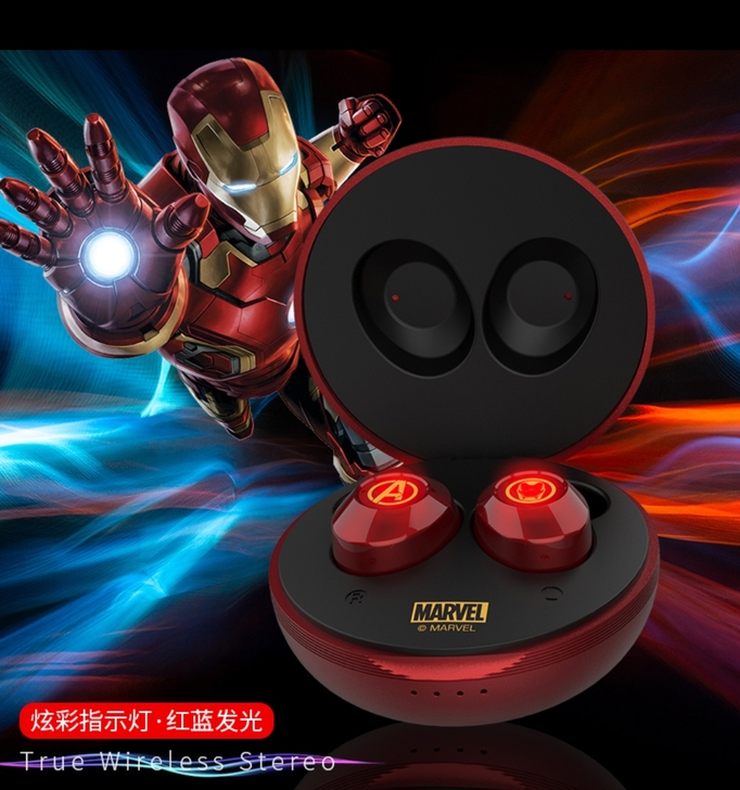 漫威联名蓝牙耳机充电仓耳机仓电池盒无线双耳...