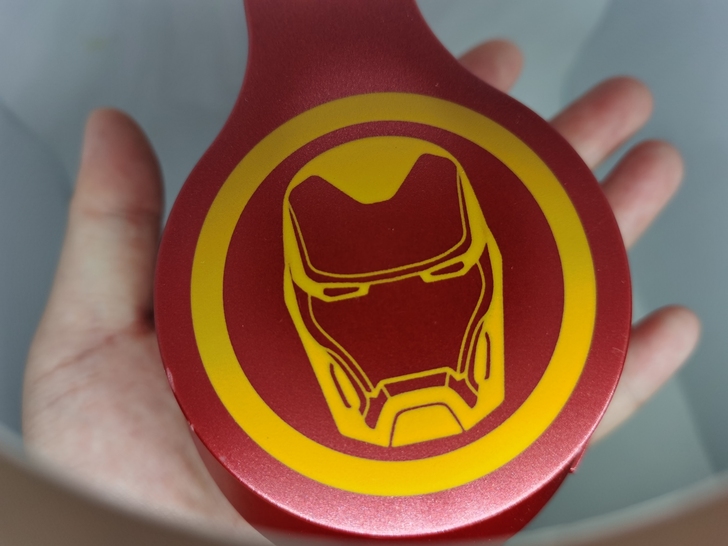 漫威粉蓝牙耳机红色经典头戴式HIfi动漫蓝...