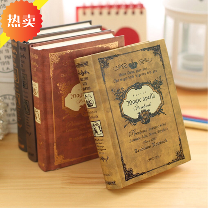 # 记事本欧式复古魔法书笔记本记事本烫金创...