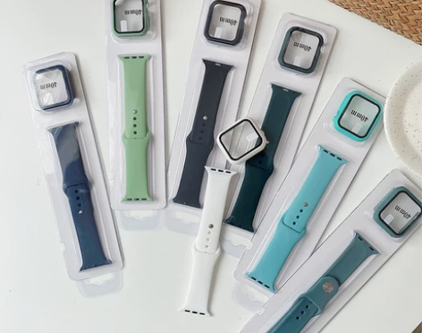 适用苹果手表watch表带保护壳膜一体全包