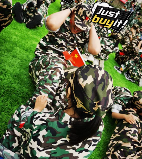 亲子装儿童成人迷彩服军训服劳保服 幼儿园活...