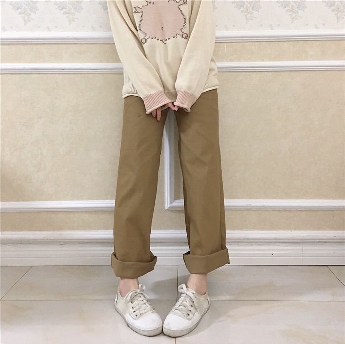 【全新】万事都如意不退换日单日系宽松工装休...