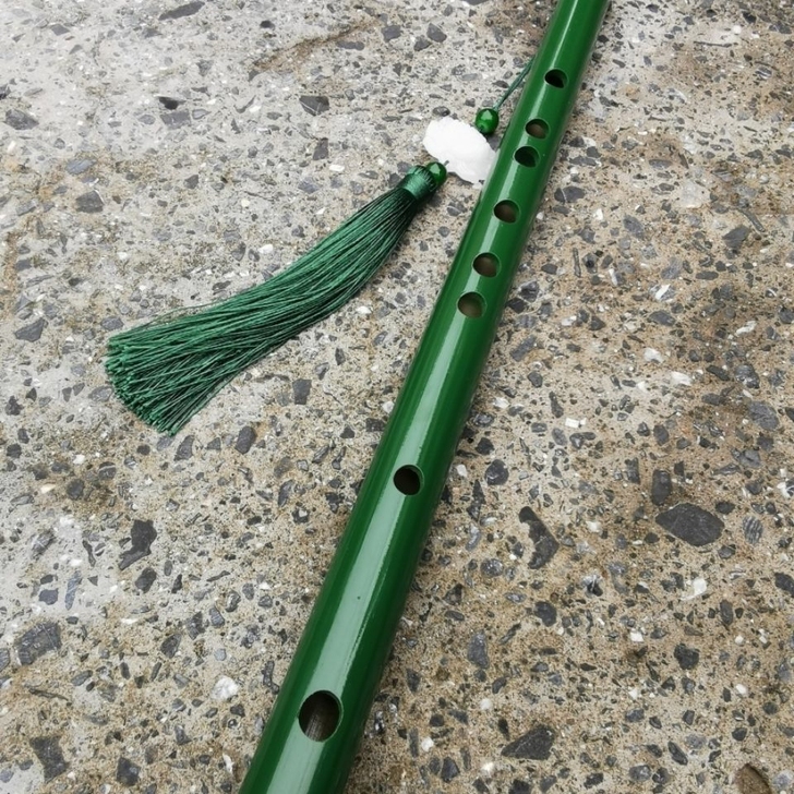 乐器一节绿色笛子初学练吹苦竹横笛古风优雅学...