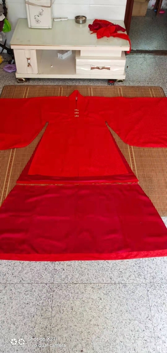 可拆卸拖尾大衫，明制汉服，如图，均码数据，...