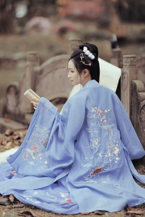 兰若庭 汉服 花嫁 齐腰 齐胸 重工刺绣大...