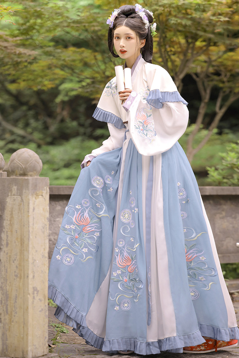 玉术正品汉服女妙菡原创晋制齐腰交领襦裙秋冬...