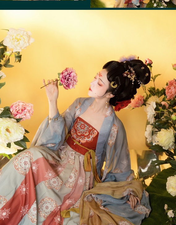 玉术原创汉服女霓裳诃子裙大袖衫唐制