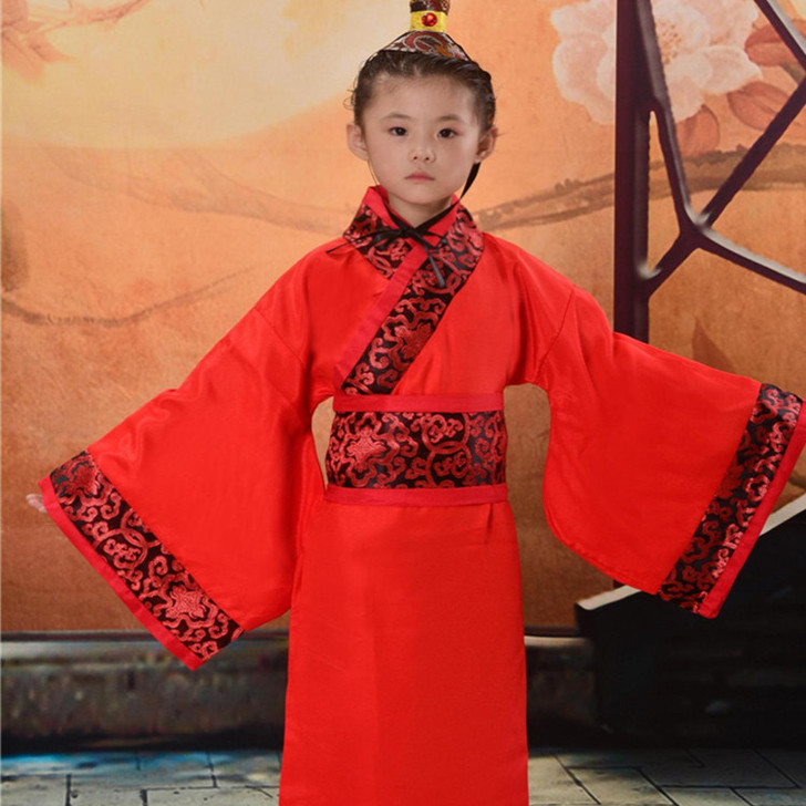 儿童古装汉服男 春秋秦汉三国大臣太子官服朝...