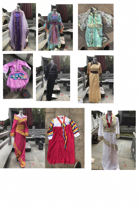 古装，每一个图片有价格