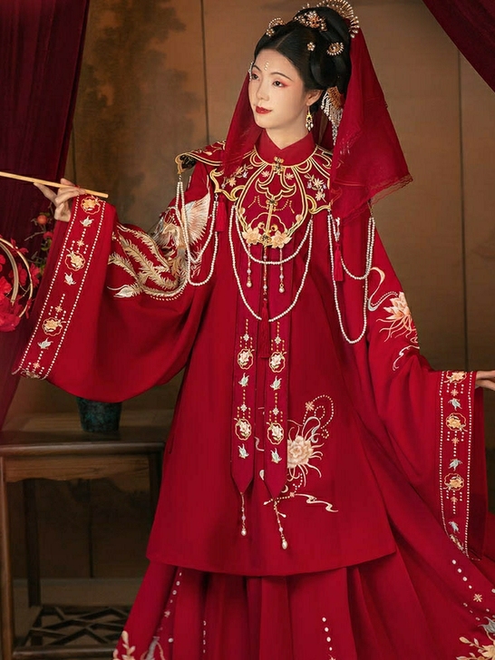 凤台曲原创（正室-囍）花嫁明制汉服立领斜襟...