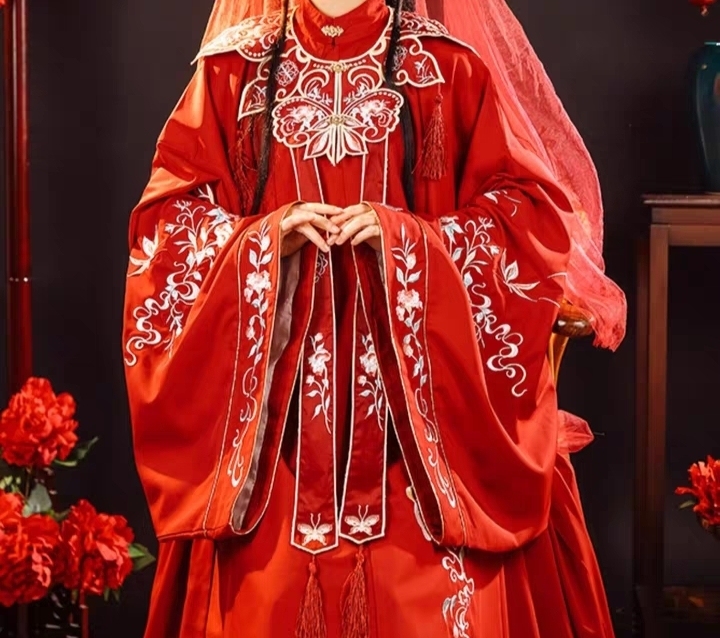 醉婉亭汉服云肩，全新单云肩，全新颜色偏暗红...