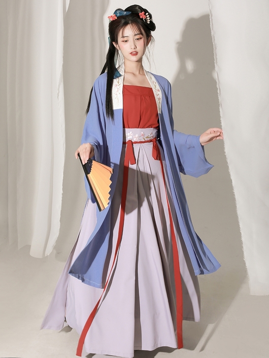 东月棠【清风笺】原创宋制汉服三件套秋冬季风...