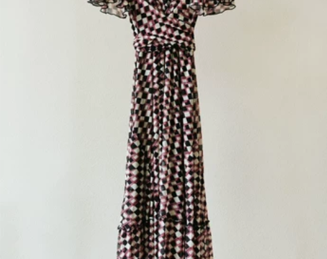 兰馨厂货店 夏季新款 弹力网布V领荷叶袖收...