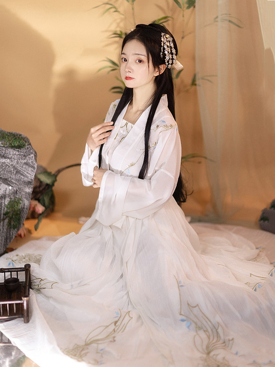 桔屿琵琶行汉服女中国风齐腰襦裙重工刺绣大袖...