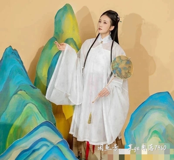 【两件】花朝记沧海立领斜襟长衫L码