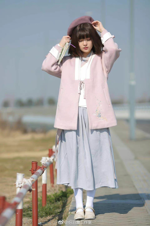 外套【织羽集】靡声 夹棉 外套 半裙