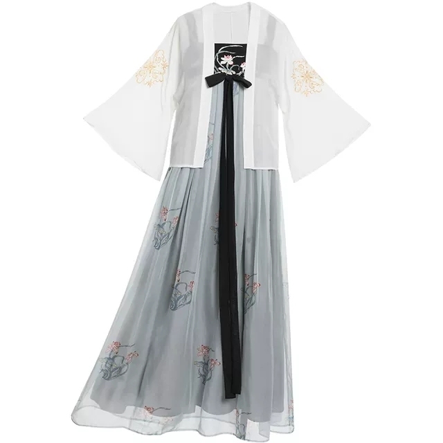 徐娇织羽集[小池]汉服元素女夏季齐胸襦裙日...