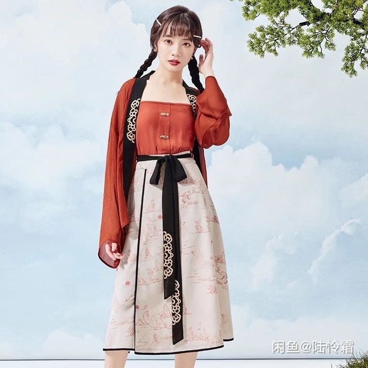 徐娇织羽集【承光】日常改良汉元素夏季直领对...