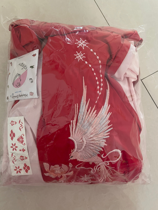 汉服三件套，仅试穿，怀孕估计穿的机会很少，...