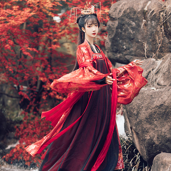 花神赋汉服女苍海赋中国风仙气飘逸古风学生齐...
