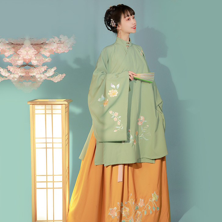 仙楚姬原创汉服女【执念】袄裙刺绣立领褶裙日...