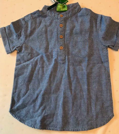 外贸出口全新带吊牌男童全棉牛仔T,吊牌上写...