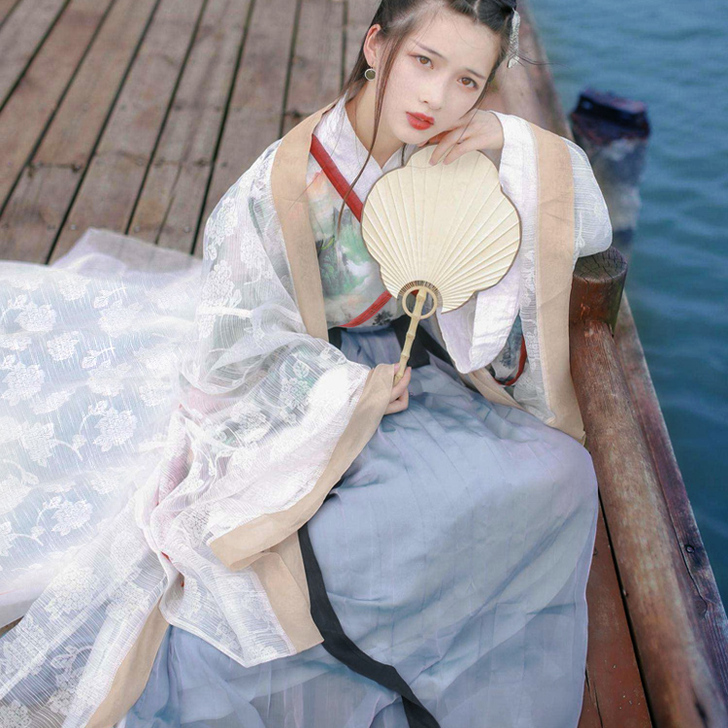 司南阁 上宫魏晋风传统汉服春秋款 交领大袖...