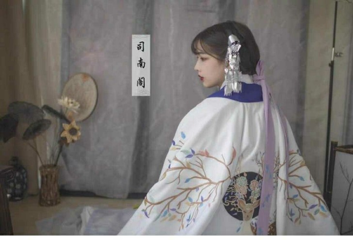 司南阁中华汉服重工绣花明制披风-风回雪女秋...