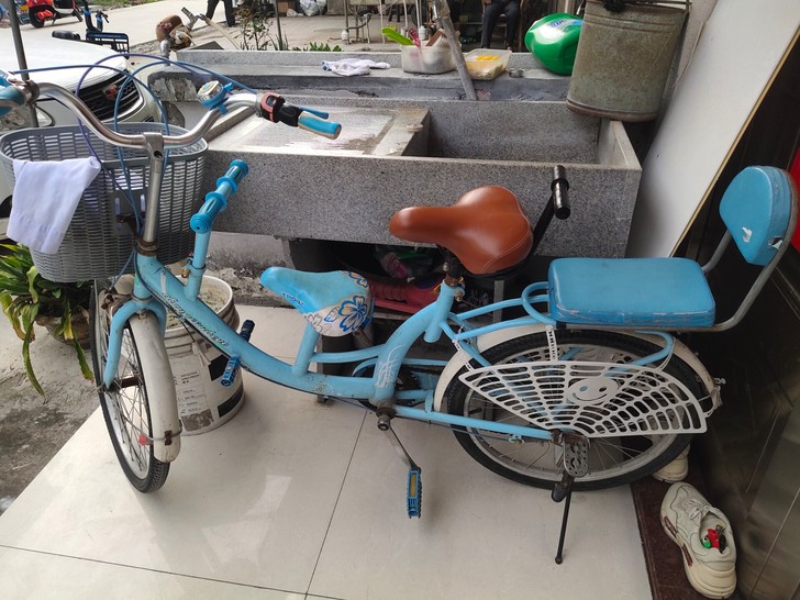 亲子自行车 带孩子方便 2胎必备 可以坐3...