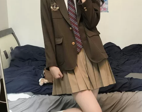 卡奇百戳裙、灰色百戳裙   春秋jk制服全...