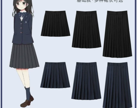 中裙空栗鼠丸JK百褶裙基础款制服短裙女正版...