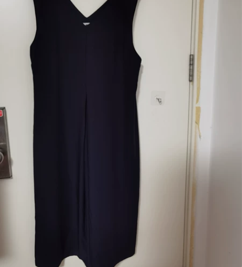 藏蓝色宽松款连体裤，L码，裤长110，侧面...