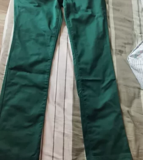 男士休闲裤、西裤 纯棉，L码，绿色，实物图...