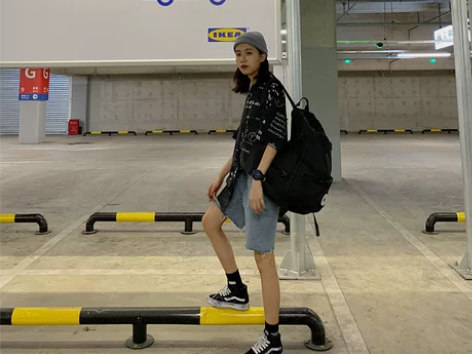 牛仔短裤女2019新款韩版高腰显瘦外穿bf...
