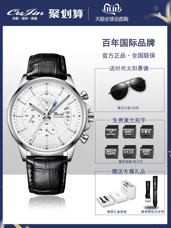 就戴过一次的手表，包装都还在，送电池和替换...