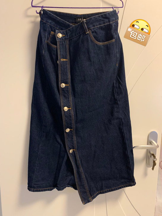 LILY长款牛仔裙，适合身高165的女生。...
