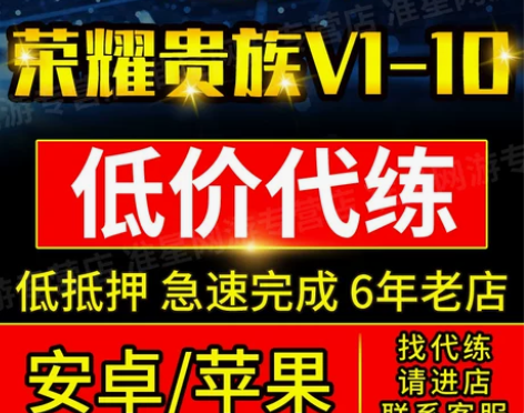 代练王者送荣耀贵族积分代升贵族10升贵族成长