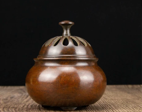 仿古苏工三足小号熏香炉 尺寸： 直径8.5...