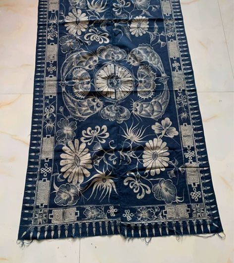 非常漂亮老蜡染工艺画，精美挂件 尺寸：15...