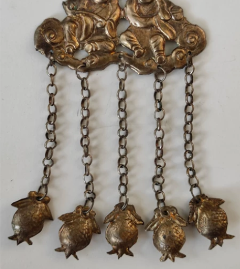 老物件 老银器:老花帽上拆下来的老银饰,...