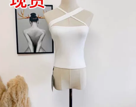 Wuuus 挂脖性感内搭吊带打底衫背心女潮...