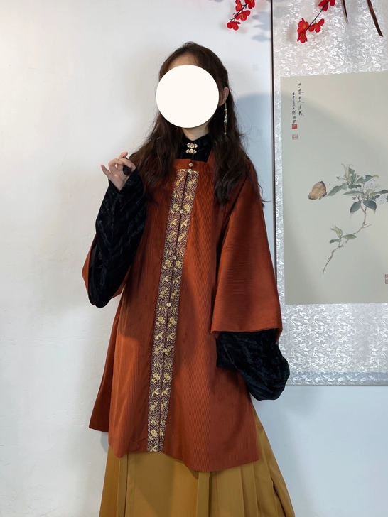 南有乔木【千秋】明制方领半袖披袄秋冬日常款...