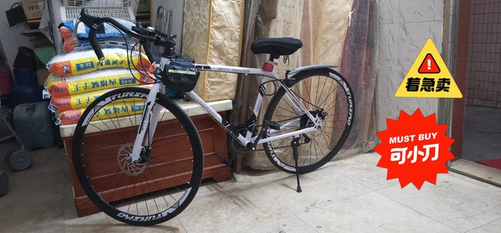 双十一女朋友送的百士盾公路车，安装好只骑了...