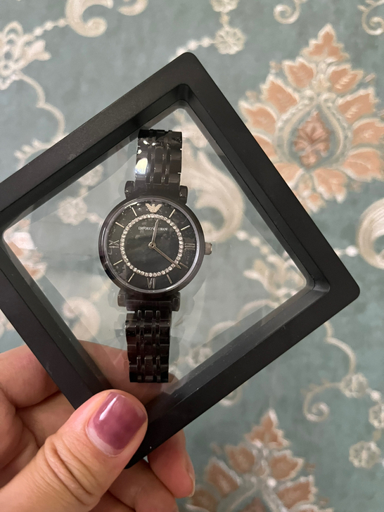 阿玛尼满天星手表-黑色