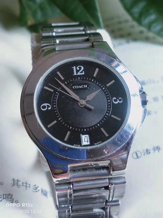 coach手表中古手表 正品 黑面全钢